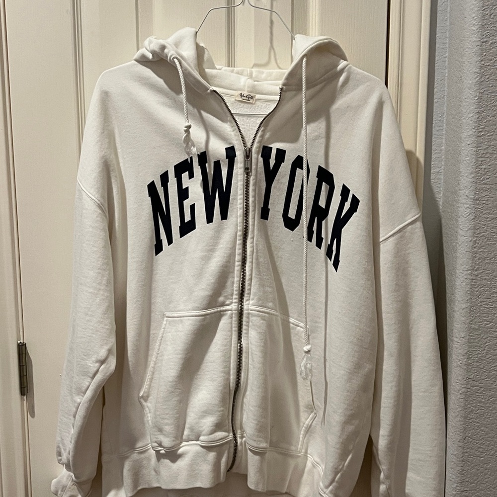 john galt oversized graphic zip up